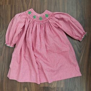 Petit Bebe Smocked Christmas Dress